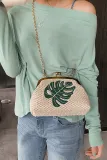 Women's Beach Embroidery Lock Bag Handbag