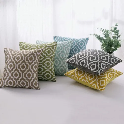 Multicolor Geometric Print Pillowcase