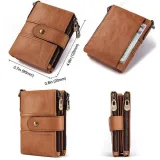 Men's Genuine Leather RFID Buckle Wallet