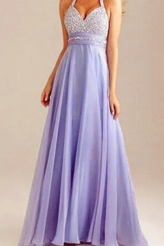 Elegant Noble Sexy Sleeveless Halter Evening Dress