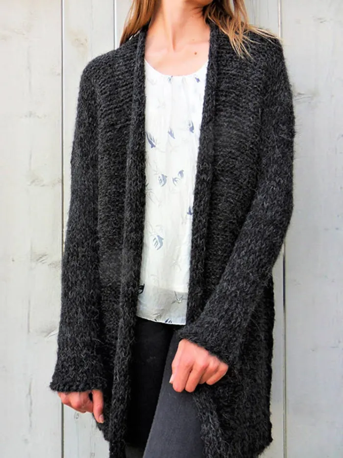 Buttoned Long Sleeve Casual Sweaters Fleece Cardigans