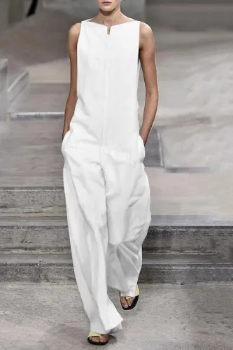 Fashion Plain Long Sleeve Jumpsuits