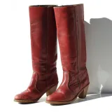 Women Round Toe Chunky Heel Boots