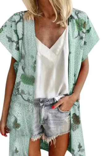 Fashion Holiday Pure Colour Chiffon Cardigan