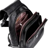 2 in 1 Women Leather Backpack+Crossbody Sling Shoulder Bag