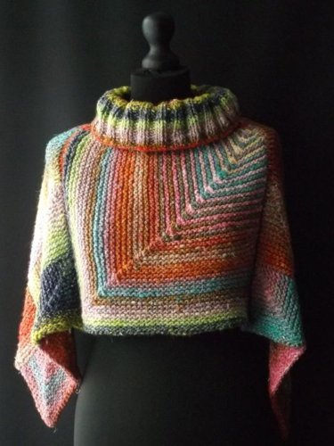 Color Turtleneck Color-Block Holiday  shawl Tops