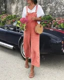 Linen Casual Fashion Strap Jumpsuit