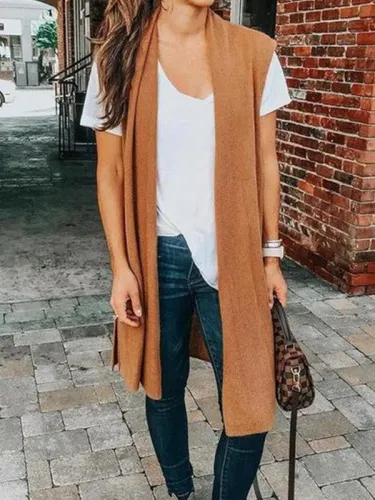 Loose Fitting Plain Basic Cardigans