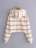 Fashion Stripe Loose Hoodie Sweatshirts