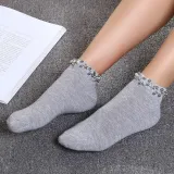 Casual Solid Rivet Ankle Sock