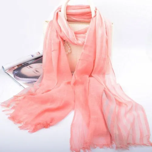 Pure Color Linen Cotton Soft Shawl Scarf