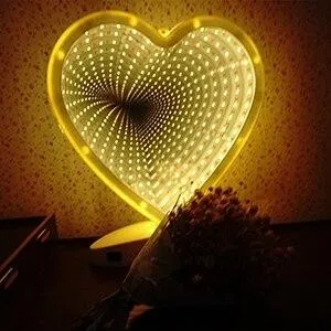 Thrisdar LED3D Battery USB Dual Mirror Tunnel Night Light