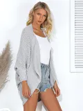 Solid Knitted Casual Cardigan