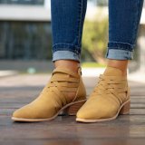 Plus Size Criss-Cross Ankle Heel Booties Hollow-out PU Boots
