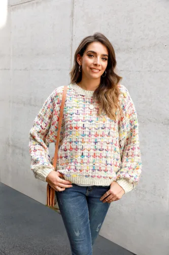 Multicolor Sweet Long Sleeve Shirts & Tops