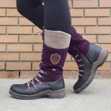 Women's casual lace-up daily flat boots