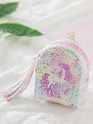 Fashion Cartoon Cute Unicorn Coin Purse Key Bag Data Cable Storage Bag