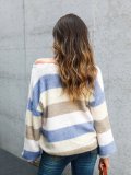 Multicolor Gradient Casual Long Sleeve Crew Neck Sweaters