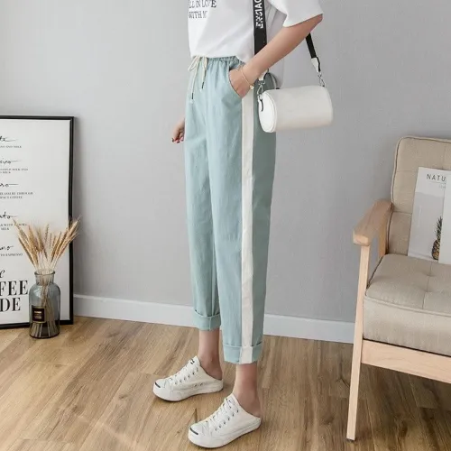 Women's Cotton Linen Ankle Length Pants