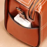 Leather vintage elegant handbag