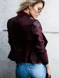 Lapel  Zipper  Plain Jackets