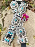 Boho Vintage Concho Leather Belt