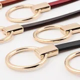 Women Casual Plain Split Leather Belt
