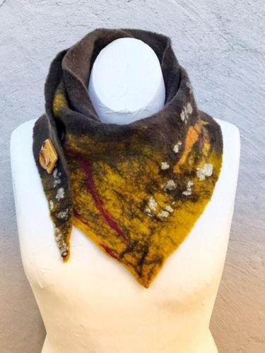 Yellow Ombre/tie-Dye Vintage Scarves & Shawls