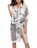 Casual Loose Bohemian Style Printing Sunscreen Cardigan
