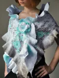 Beige Printed Vintage Scarves & Shawls