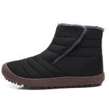 Large Size Unisex Waterproof Fur Lining Slip On Snow Boots