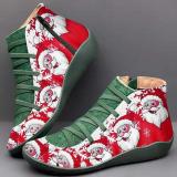 Comfy Christmas Boots Flat Heel Plus Size Party Shoes