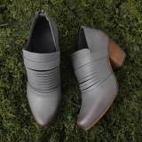 Women Vintage Ankle Boots Casual Chic Zipper Boots