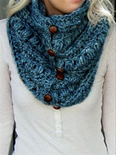 Round Neck Large Size Casual Vintage Daily Outside Autumn Knitted Scarves & Shawls