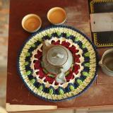 Mandala Flowers Hand-woven Tray Mat