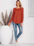 Long Sleeve Crew Neck Solid Sweaters