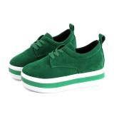 Women Casual Solid Color Thick Med Heel Sneakers
