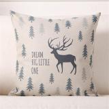 Nordic Style Merry Christmas Tree  Elk Deer Print Cushion Cover Pillow Case