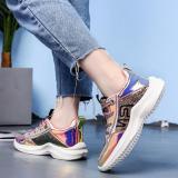 Women's Fashion Colorful Mirror Color Matching Platform Sneakers