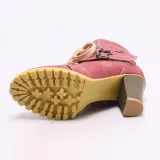 Women Lace Up Booties Casual Comfort Chunky Heel Shoes