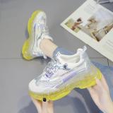 Thick-Soled Crystal Jelly Women Colouring Sneakers