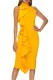 Sexy Ruffled High Collar Sleeveless Pure Colour Bodycon Dresses