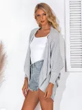 Solid Knitted Casual Cardigan