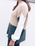 Patchwork Long Sleeve Casual Paneled Sweaters