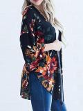 Floral Printed Flare Sleeve Cardigans