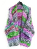Multicolor Plus Size Long Sleeve Going out Striped Knitted Cardigans