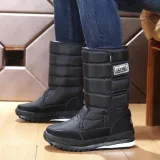 Womens Warm Flat Heel Oxford Winter Snow Boots