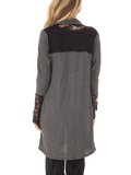 Decorative Lace  Plain  Long Sleeve Cardigan