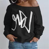 Fashion Letter Print Long Sleeve Sweater