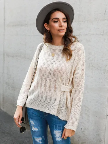 Long Sleeve Crew Neck Shift Shirts & Tops